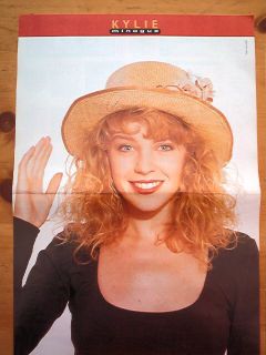 Kylie Minogue Straw Hat 17 x 11 inch Centerfold Magazine Poster