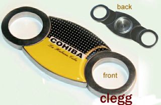 Stainless COHIBA Guillotine Cigar Cutter Ships Free from USA