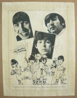 Original RARE Old Beatles Concert Flyer