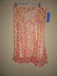 New La Rue 39 100 Silk Colorful Circle Skirt Size 12