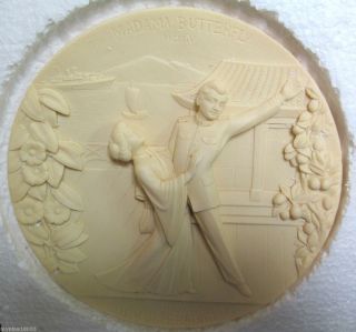 La Scala 3D Ivory Alabaster Collector Plate Madama Butterfly