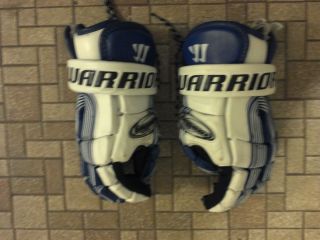 Lacrosse gloves WARRIOR Hypno 2 vaportek Blue/ white Used equipment