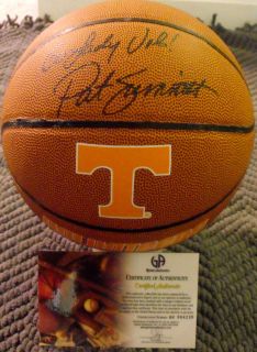Summitt Go Lady Vols!  Tennessee Signed Logo Basketball GAI # 664230
