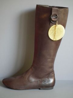 Born Lainie T Moro Brown Leather Distressed Boots 8