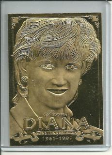 Princess Diana Queen of Hearts 23kt Gold Card 14