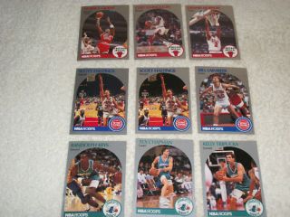 1991 NBA Hoops 9 Cards Laimbeer Grant Hopson Chapman