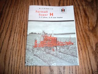 Farmall Super H Tractor Sales Catalog