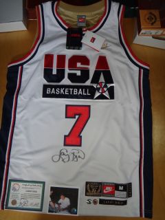 Larry Bird Signed Dream Team USA Olympic Jersey Schwartz Sports COA
