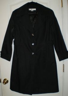 Larry Levine Black Fitted Coat