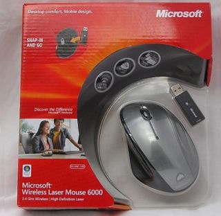 Microsoft Wireless Laser Mouse 6000 QVA 00001 New in Box