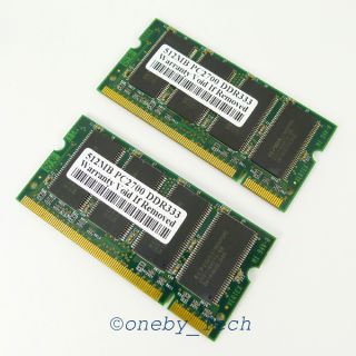 2x512MB PC2700 DDR333 200pin DDR1 SODIMM Laptop Memory Upgrade