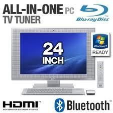 NEW RARE SILVER LCD TV 24 DESKTOP SONY VAIO PC** HD TV FACTORY SEALED
