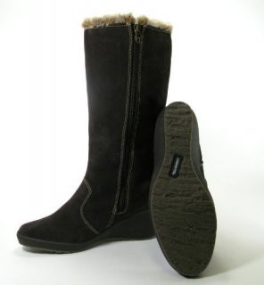 London Fog Lauren Brown Waterproof Suede Boots Womens 7 New
