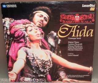 Aida Verdi Pavarotti Maazel Laserdisc Teatro Alla Scala 1986 Opera