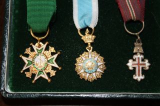 Miniature Order Medals Portugal Order OS Saint Lazarus