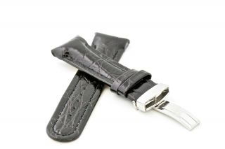 20mm 22mm 24mm Black Leather Watch Band Joe Rodeo JoJo New Jo Jo