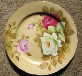 Lefton China Hand Painted Floral Plate 2222 Lefton Japan