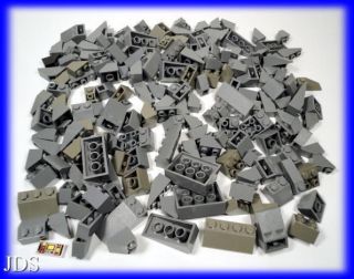 Lego Dark Gray Slope Angle Building Bricks Bulk Lot Mix Sizes