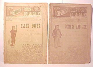 Lot 2 Books 1889 Leisure Hour Library Charles Dickens