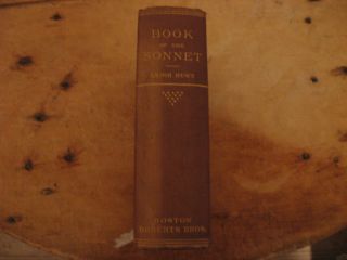 Book of The Sonnet Leigh Hunt 1878