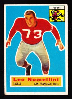 1956 Topps 74 Leo Nomellini 49ers Hall of Famer