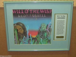 Vintage Old Leon Russell Willo The Wisp Framed Album