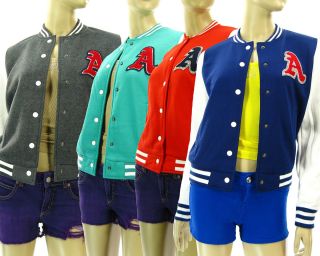 Baseball Jacket Casual Letterman Patch Letter A Jacket