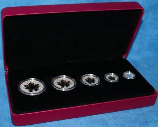 Silver 25th Anniversary Maple Leaf Fractional Set 2013 Canada Coin