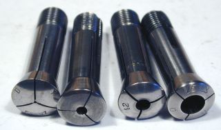 Four 10mm D Style Collets by Levin Derbyshire and for A Watchmakers