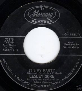 Lesley Gore 45 RPM Its My Party Danny