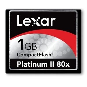 Lexar CF1GB Platinum II Compact Flash Card 80x