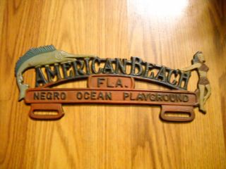 License Plate Topper American Beach Florida