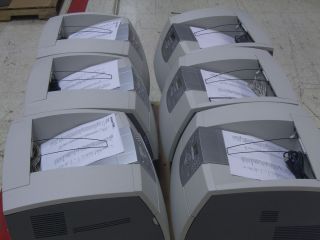 Lot of 6 Lexmark T644 Laser Printers with 500 Sheet Paper Tray All