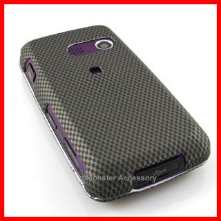 Carbon Style Hard Rubber Case LG Rumor Touch Accessory