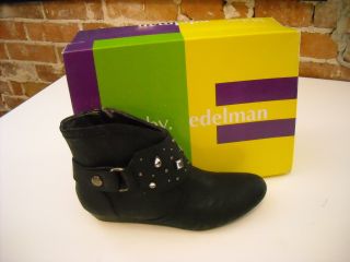 Libby Edelman Henson Studded Removable Harness Ankle Boot New