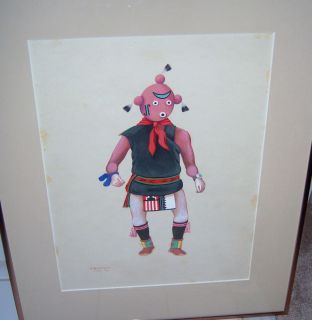 Leroy Kewanyama Hopi Original Tempera Painting 1963 15x19 Priv Coll