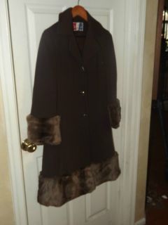 Lilli Ann Coat with Genuine Fur Trim
