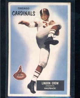 1955 Bowman 5 Lindon Crow Cards VG 22339