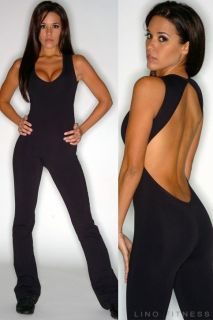 New Lino Fitness One Piece Unitard Catsuit Bootcut Backles XS s M L