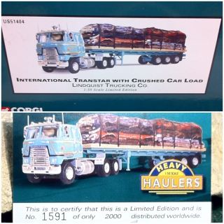 Corgi Heavy Hauler US51404 Lindquist Trucking International Transtar