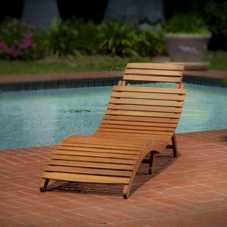 Lisbon Wood Outdoor Chaise Lounge