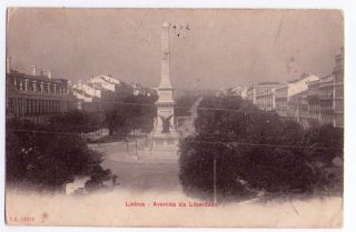 Portugal Postcard Lisbon Restauradores Mint