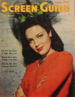 Screen Guide 1942 Giant Movie Mag Linda Darnell H013