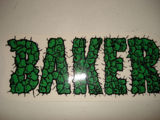 Baker Little Green Buds Bad Guys Logo Skateboard Sticker