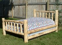 Queen Log Bed Amish Montana Lodgepole Pine Bed New