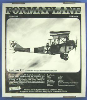 REDUCED $ RARE Lohner C I Vacuum Form Model Airplane Kit