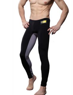 Rise Sexy Thermal Underwear Pants Long John Black 2181 Small S