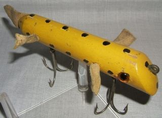 MUSKY HM BAIT OJIBWAY INDIAN Long Lake Guide 5 1 4 LEATHER WOOD OP