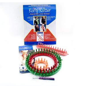 KNIFTY KNITTER Assorted LONG ROUND Loom Series w Slim Jim 4pc Value