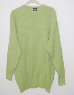 Marcus Scotland Cotton Cashmere Long Green Crewneck Sweater XL